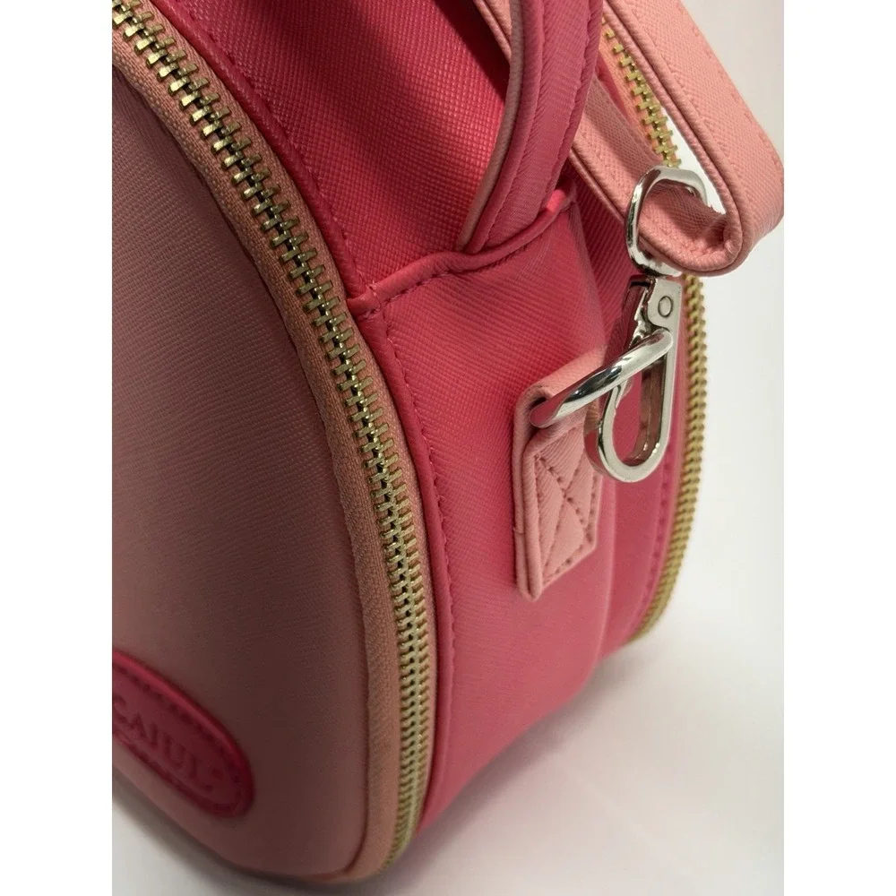 CAIUL Synthetic Leather Camera Case Pink w/ Strap for Fujifilm Instax Mini 75